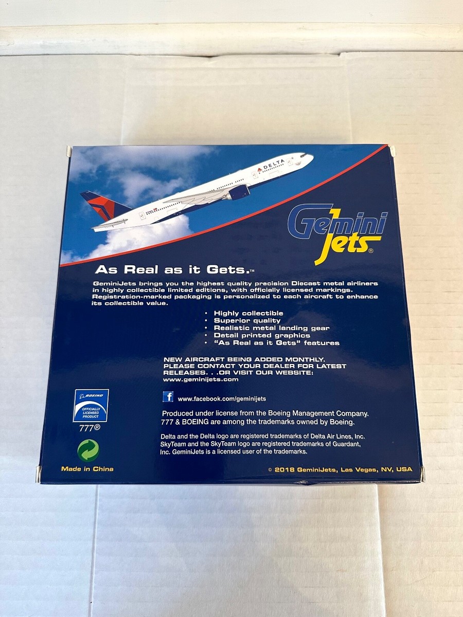 Gemini Jets 1:400 Diecast Model Delta Airlines Boeing 777 Gemini Jets 1:400 Diecast Model Delta Airlines Boeing 777