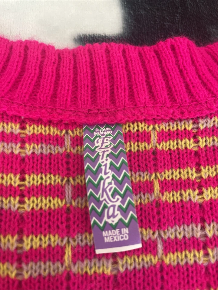 ☆ Chaleco suéter rosa pequeño para mujer Foto 3 de 3