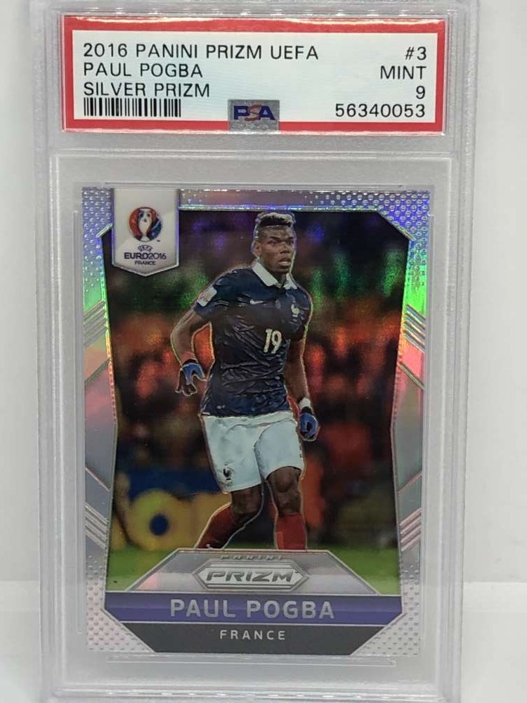 2016 Panini Prizm UEFA EURO Silver Prizm #3 Paul Pogba France PSA 9
