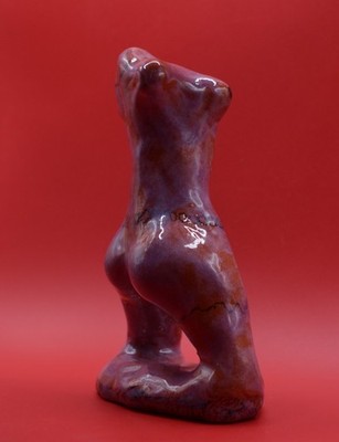 ''Exotic Lisa'' - Expensive Experimental Clay Sculpture. Hand made & glazed.