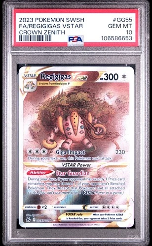 Regigigas Vstar GG55/GG70 Sword Shield Crown Zenith Pokemon PSA 10