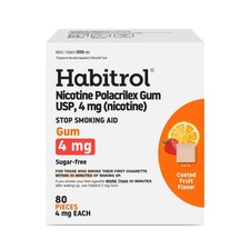 Habitrol Nicotine Gum 4mg Fruit Flavor 80 Count Quit Smoking Cravings Reduction