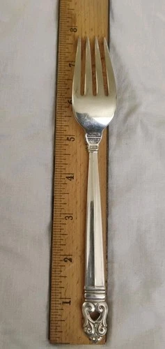 International Royal Danish Sterling Silver Dinner Fork 7 3/4" Inch