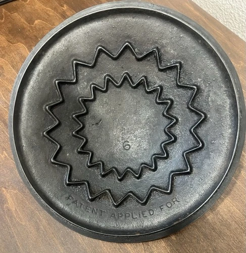 Rare Wagner Drip Drop Baster #6 Dome Cover Lid ONLY Cast Iron Patent Applied For