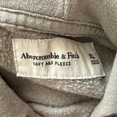 Abercrombie & Fitch A&F Fleece Hoodie grau XL - Herren