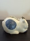 VTG White/Blue Cat Ceramic Pottery Desktop Tape Dispenser Cottage Core Cozy — photo 2