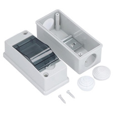 2 Way Breaker Box, Din Rail Box MCB Distribution Protection Box IP65 Waterproof 