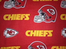 Kansas City Chiefs Cotton Fabric By The Yard