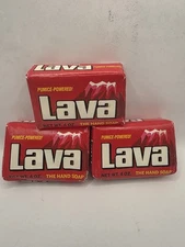 Vintage 1990 Lot of 3 Bars 4 oz Each LAVA Pumice Hand Soap P&G Made in USA New!