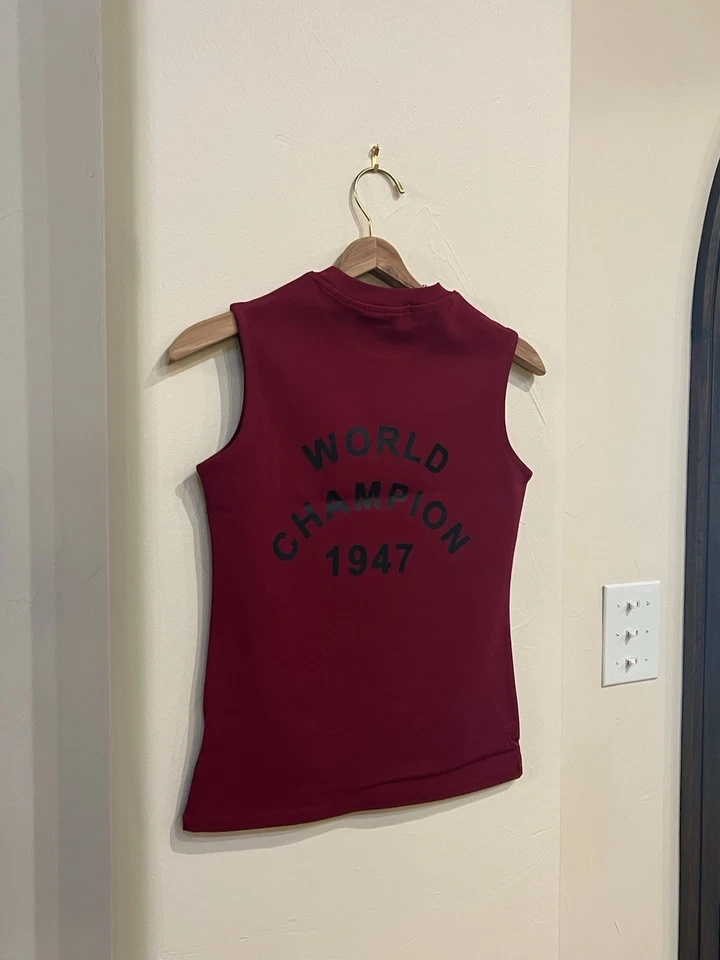 Jadore Dior Christian Dior  Wine Red Burgundy Tank Top Vintage 1947  - Image 3 of 4