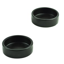 2 Pack Black Ceramic Reptile Food and Water Dish Anti Escape Bowl for Bearded