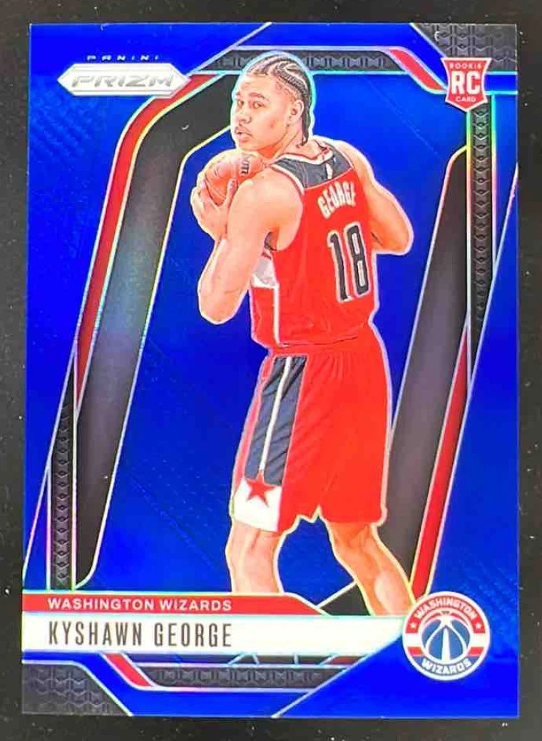 2024-25 Panini Prizm Blue Prizm #257 Kyshawn George RC /199