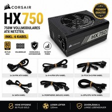   Corsair HX750 750W PSU Modular ATX Netzteil...