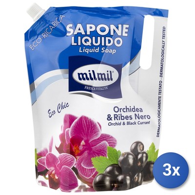 3x Mil Seifensack 900 ml. Orchideenrippen Made In Italy