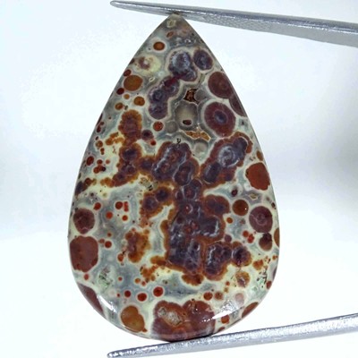 27.50Cts Natürlich Asteroid Jaspis Birne Cabochon Lose Edelstein