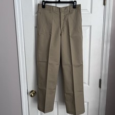 Dickies SchoolWear Boys 18H Classic Khaki Pant 30X28 Flat Front Straight Leg NWT