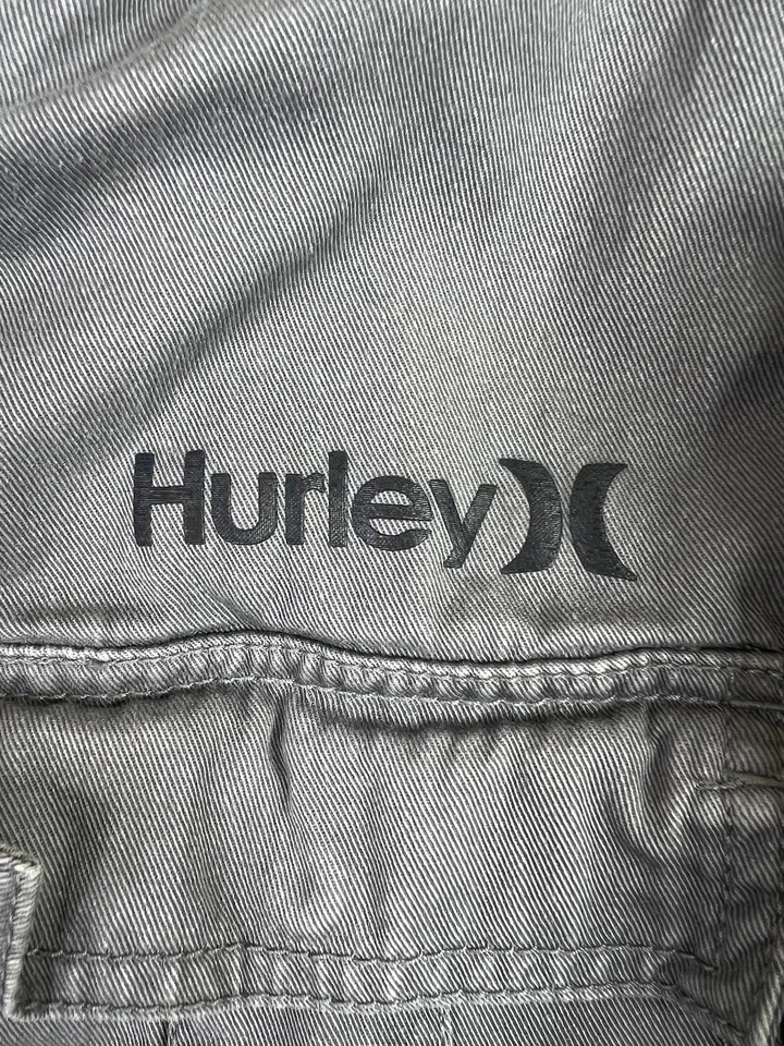 Chaqueta Hurley Para Hombre Pequeña Gris Bombardero Forrada de Vellón Bolsillos Tejidos Acanalados MJK0000100 Foto 4 de 4