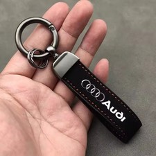 Audi Pendant Sport Schlüsselanhänger Wildleder Schwarz Rot Sline A3 A4 A5 A6