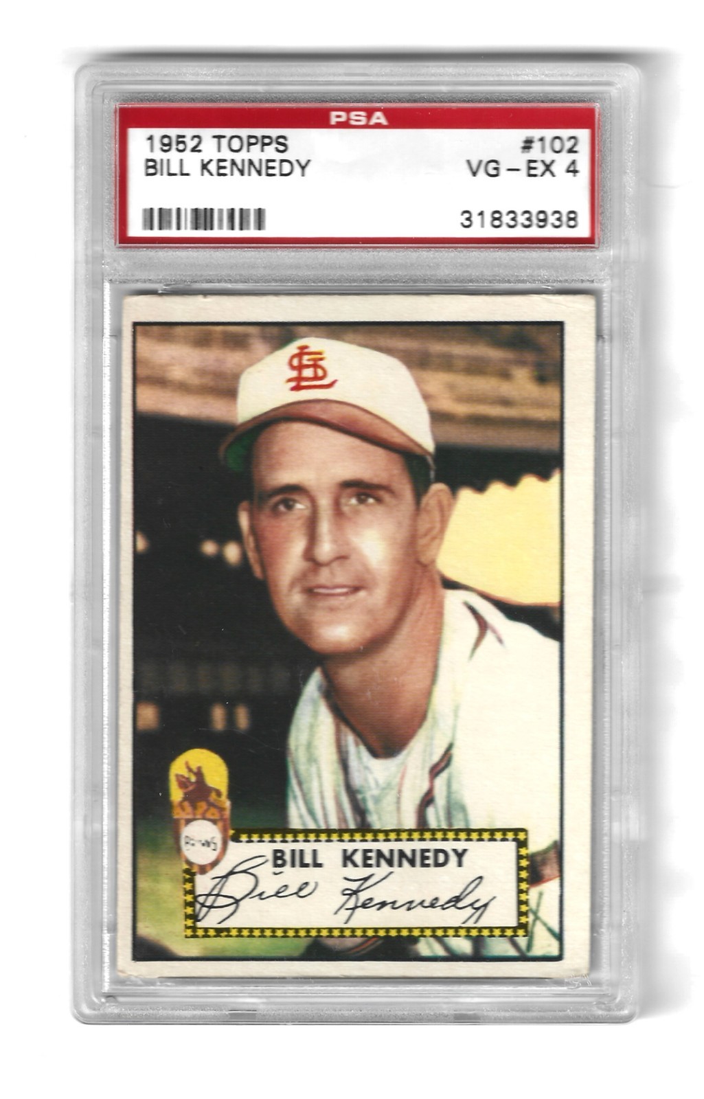 1952 Topps Baseball #102 Bill Kennedy PSA 4