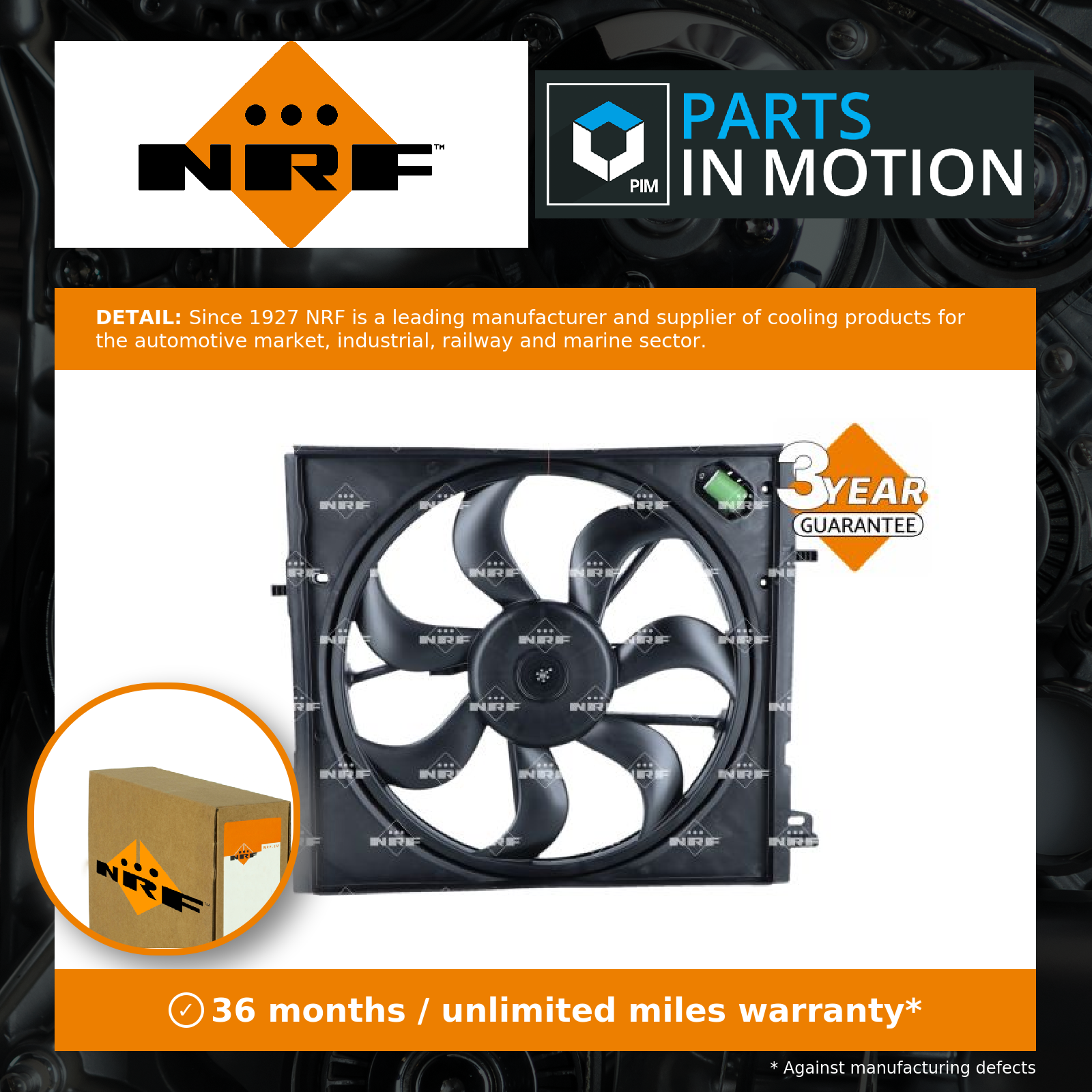 Radiator Fan fits RENAULT KADJAR 1.6 2016 on M5M460 Cooling NRF 214814EB0A New - Image 4