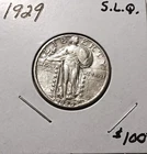 1929 Standing Liberty Silver Quarter Dollar, Higher Grade, Great Gift,
