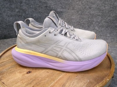 Asics Gel-Nimbus 25 Womens Piedmont Grey Purple Shoes 1012B437-021 Size 10.5 US
