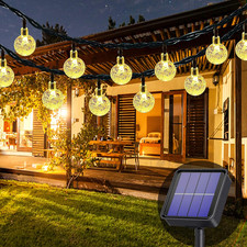Luci Solari Esterno, 50 LED, 8 Modalità, Catena Luminosa Solare per Esterni Con 