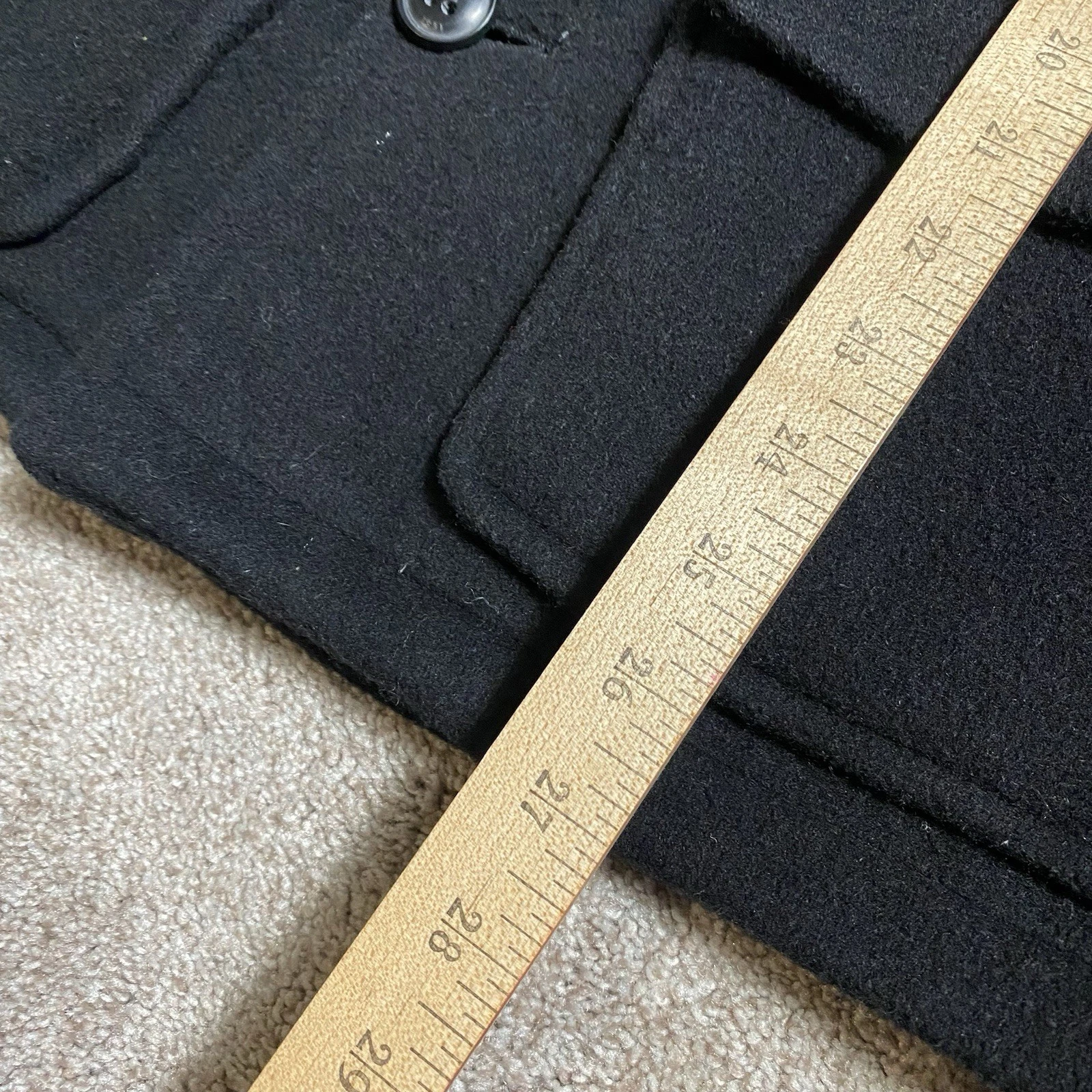 Gloverall Original English Coat Jacket Black Wool Donkey Formal Chore 36 XS - product detail image 7