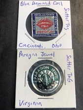 Two Coal Scatter Tags - Blue Diamond & Paragon Jewel