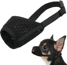 Dog Muzzle, Puppy Soft Mesh Muzzle for Small Medium Large Dogs Chihuahua Poodles