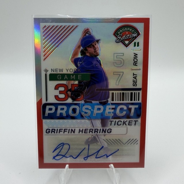 2024 Panini Prospect Edition Griffin Herring Prospect Ticket Prizm Auto #115