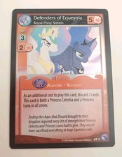 2014 My Little Pony CCG Defenders of Equestria #9F Royal Pony Sisters Foil