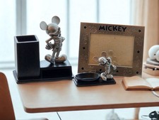 Disney Mickey Mouse Pewter finish 4 piece executive desk set