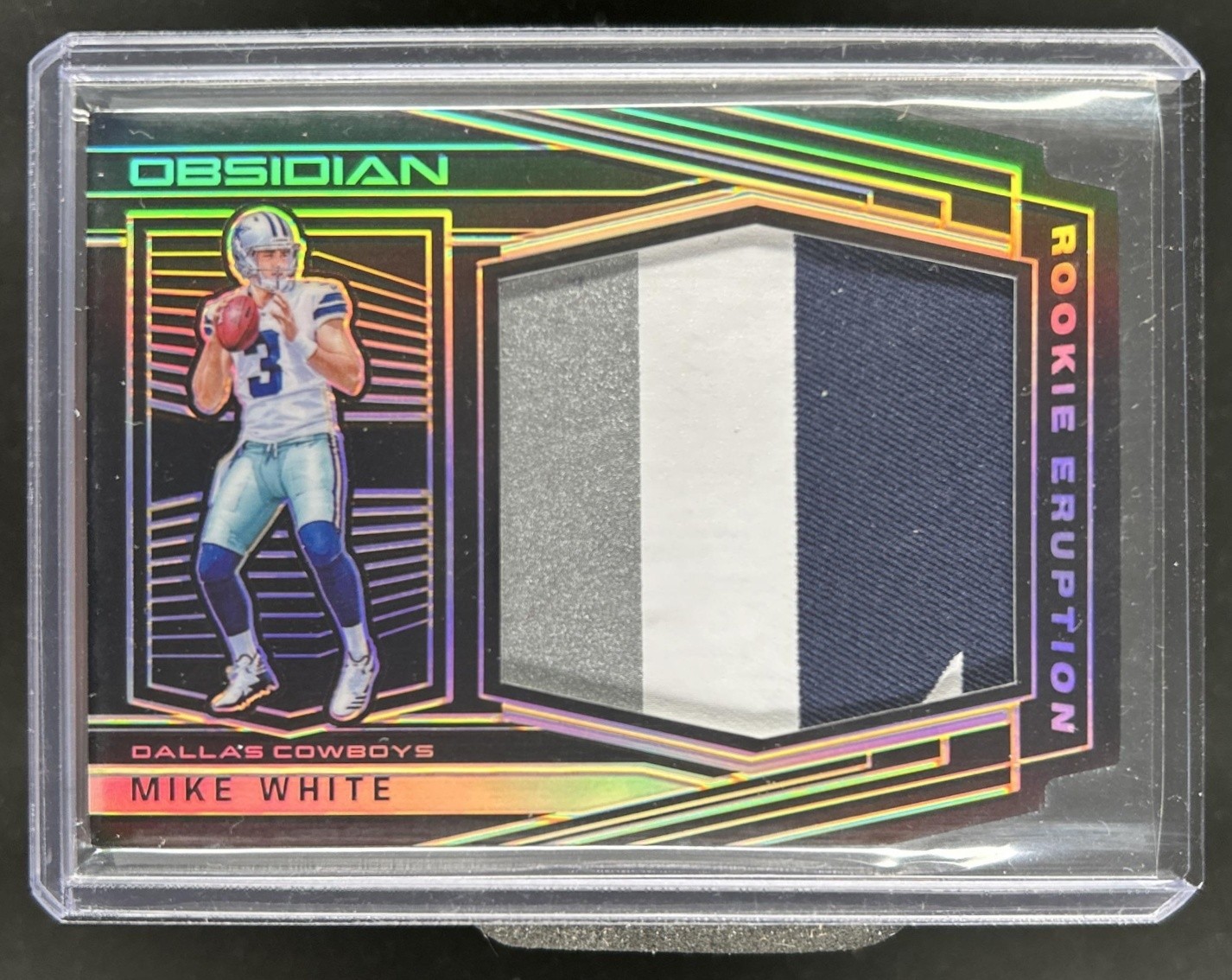 Mike White Panini Obsidian Rookie Eruption Relics #RE28 Electric Etch Orange