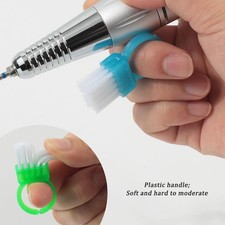 10Pcs Mini Ring Nail Dust Cleaning Brush Soft Hair DIY Nails Brushes