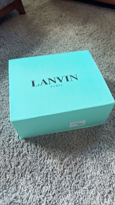 LANVIN Lanvin Curb Men s Low Top Lace-Up Sneakers Black White Gray New Box