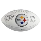 Rocky Bleier Signed Pittsburgh Steelers Logo Football 4x SB Champ Inscription (J