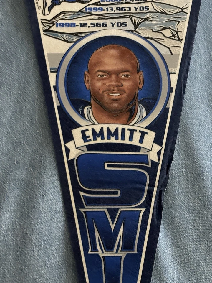 Dallas Cowboys Emmitt Smith RB Rushing Title Goal Pennant - Image 2 of 4