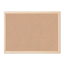 17 x 23 in. Cork Bulletin Board, Brown Birch Frame