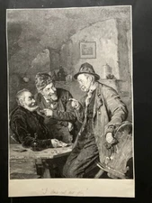 Victorian large I Don't Call That Play  magazine illustration print