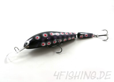 Der TAIMEN - 16 cm Traumwobbler handmade by Monarch Dok Farbe BLACK LAX