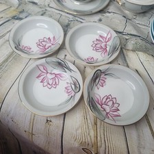 4 Royal Embassy China Lotus Bowls 5.25 x 1 Inch Occupied Japan