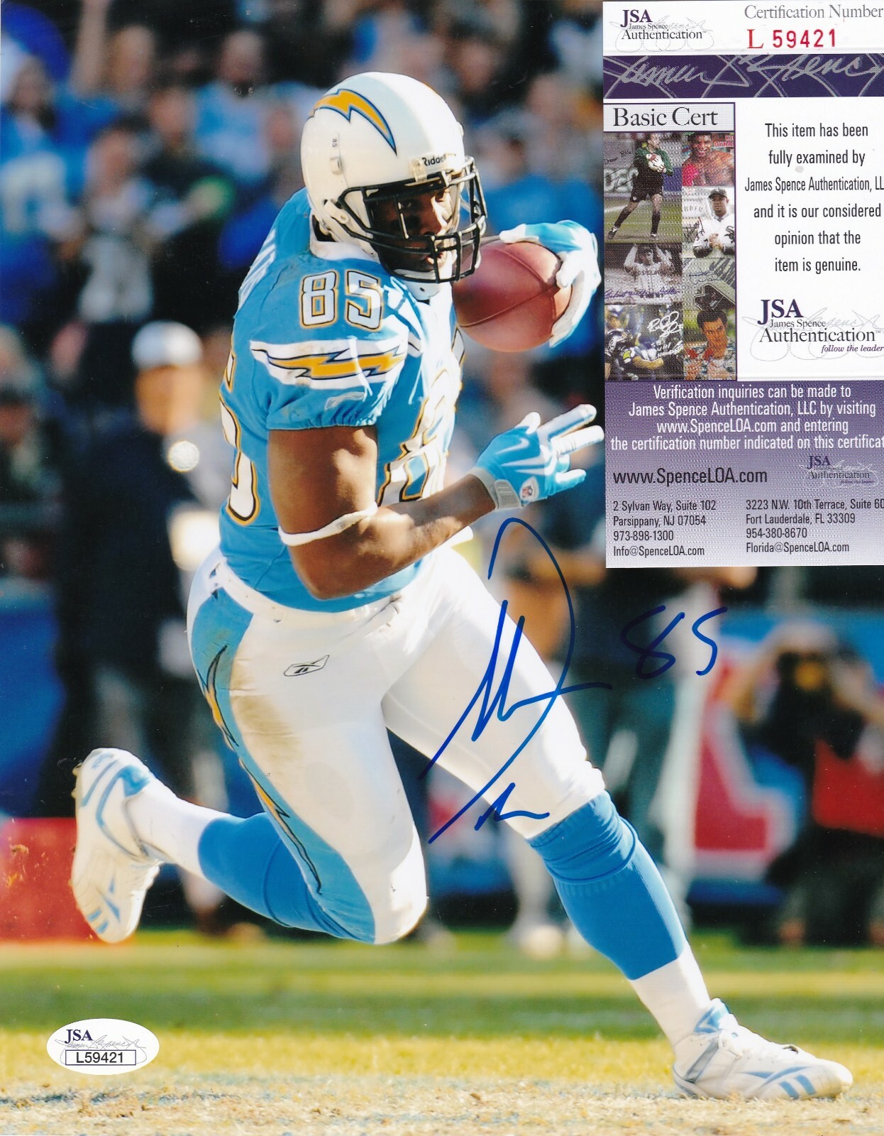 Antonio Gates Autographed Signed San Diego Chargers JSA AUTHENTICATED ACTION 8x10 