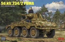 Rye Field 1/35 SdKfz 234/2 Puma Armored Vehicle w/Engine Parts #RM-5110 📌USA