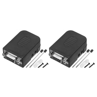 2pcs D-sub DB9 Breakout Board Connector 9-pin Female RS232 Adapter Block Screws