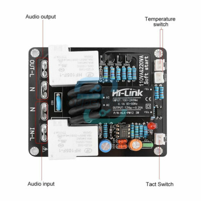2000W High Power Soft Start Board 30A Dual Temperature Control for Amplifiers-