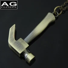Hammer Tool Pendant with 31" Chain Necklace with Men Kids Women