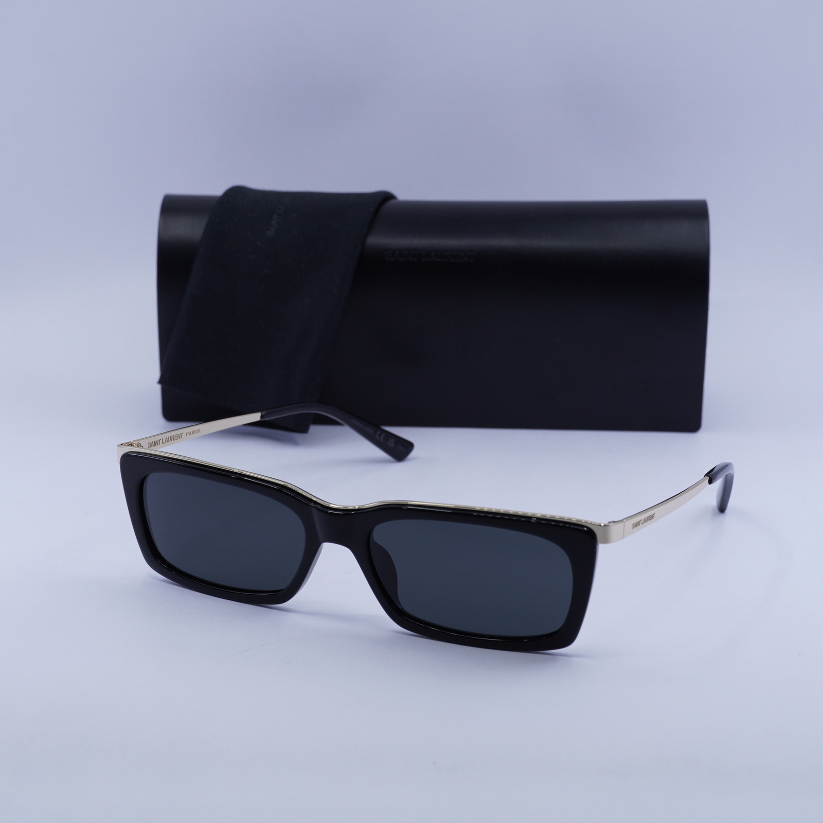 Occhiali da sole Saint Laurent SL766 001 nero oro nero 57 17 145 nuovi