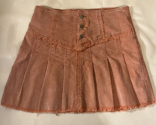 POL Corduroy Mini Skirt Size Large Orange NWT