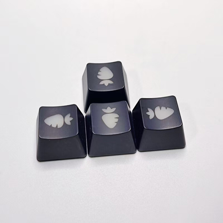 Translucent Black Directional Keycaps for Mechanical Keyboards Spare Parts-image